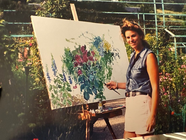 Jos&eacute;e Nadeau painting at Giverny